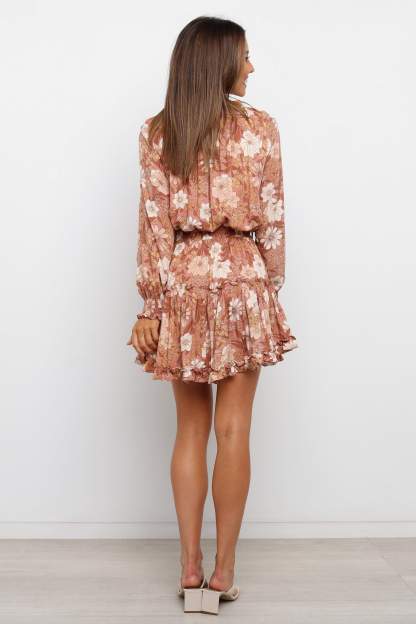 Kealan Dress - Brown-Sunny Prom