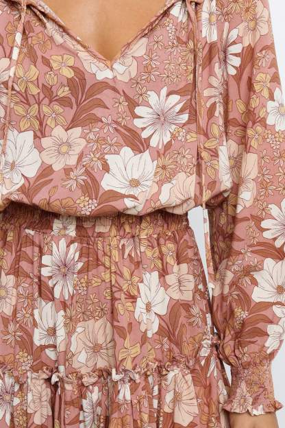 Kealan Dress - Brown-Sunny Prom