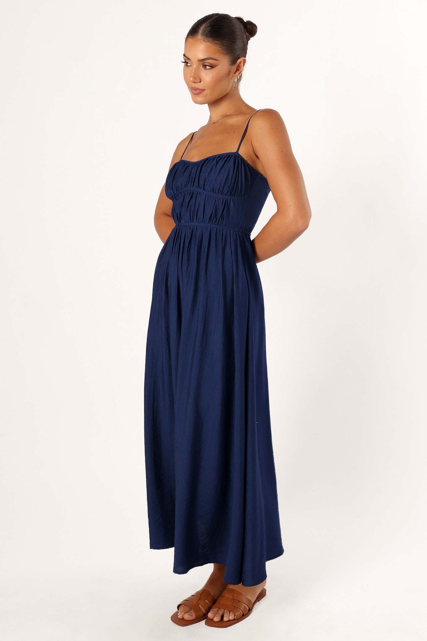 Kelani Luxi Midi Dress - Navy-Sunny Prom