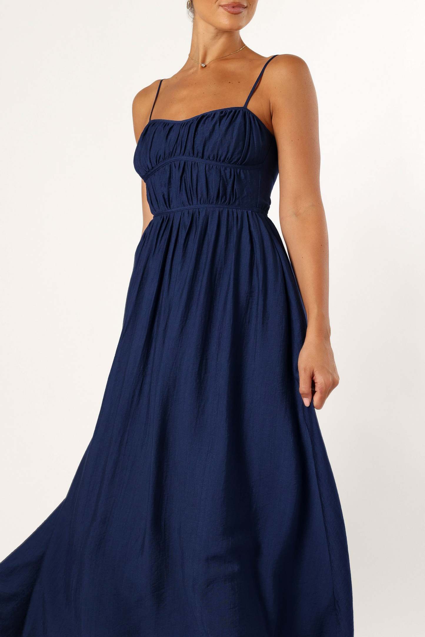 Kelani Luxi Midi Dress - Navy-Sunny Prom