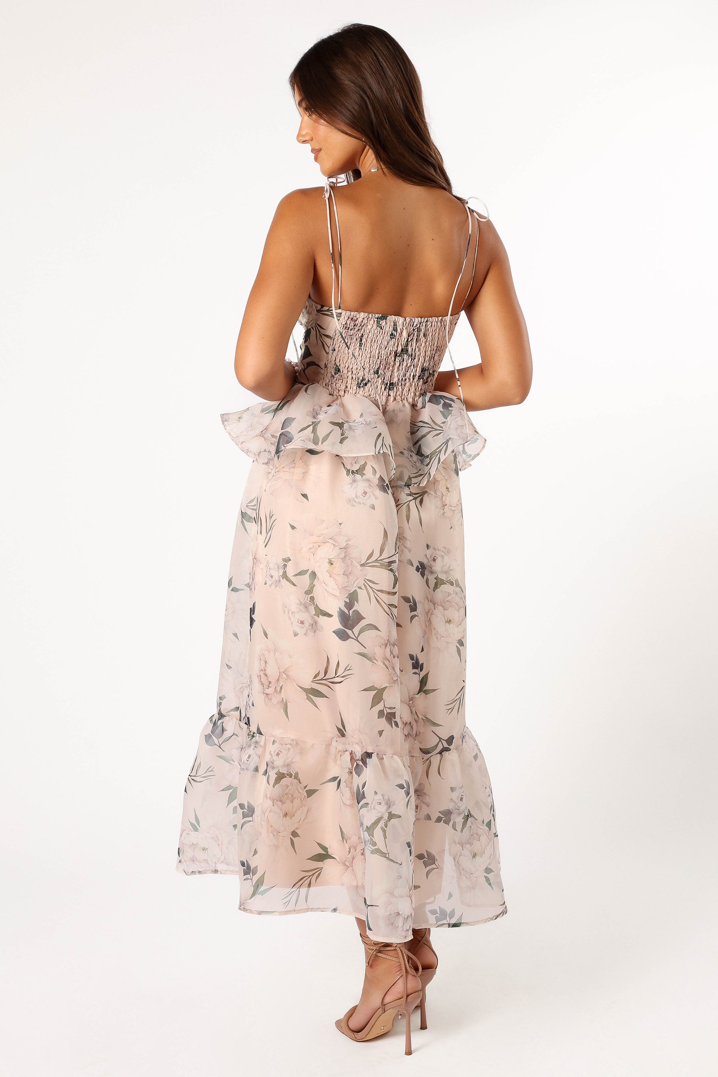 Kennie Midi Dress - Pink Floral-Sunny Prom