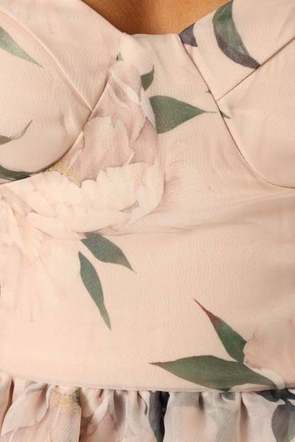 Kennie Midi Dress - Pink Floral-Sunny Prom