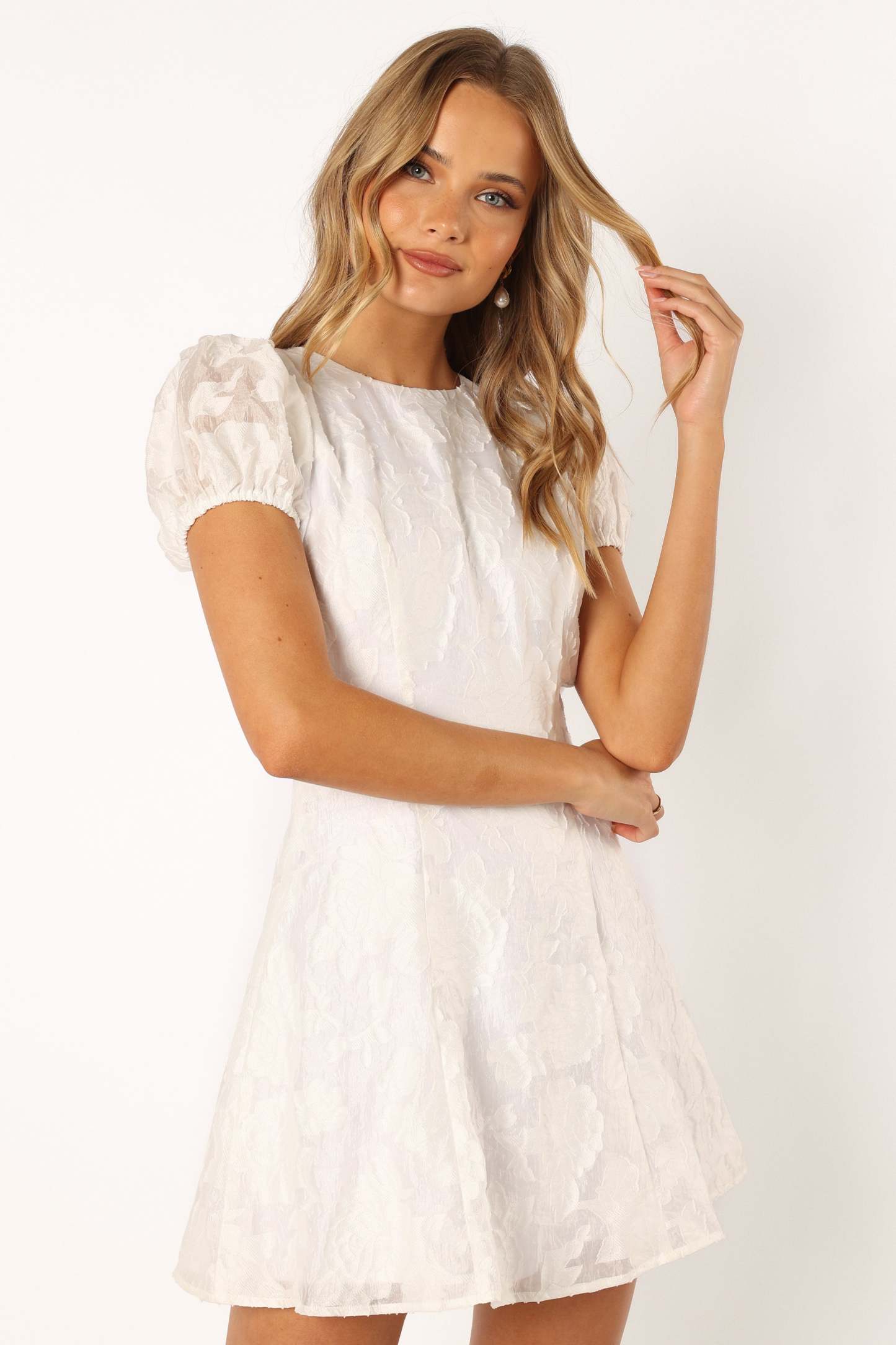 Kimmy Backless Mini Dress - White-Sunny Prom