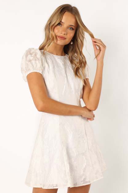 Kimmy Backless Mini Dress - White-Sunny Prom