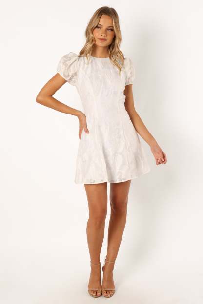 Kimmy Backless Mini Dress - White-Sunny Prom