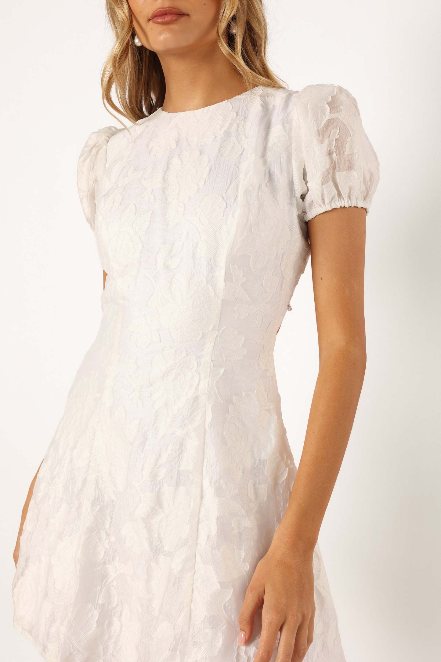 Kimmy Backless Mini Dress - White-Sunny Prom