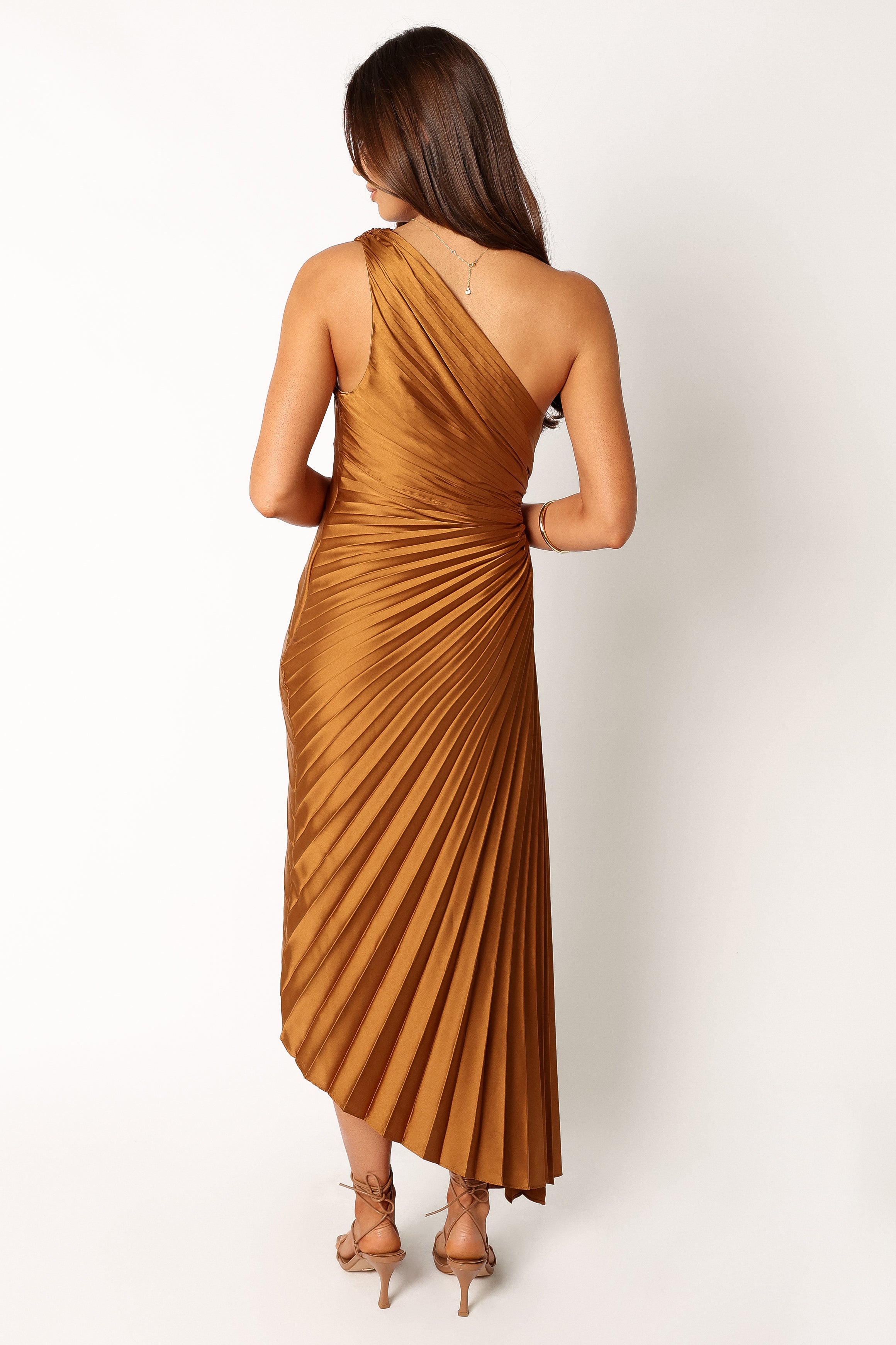 Kleo One Shoulder Maxi Dress - Golden Ochre-Sunny Prom