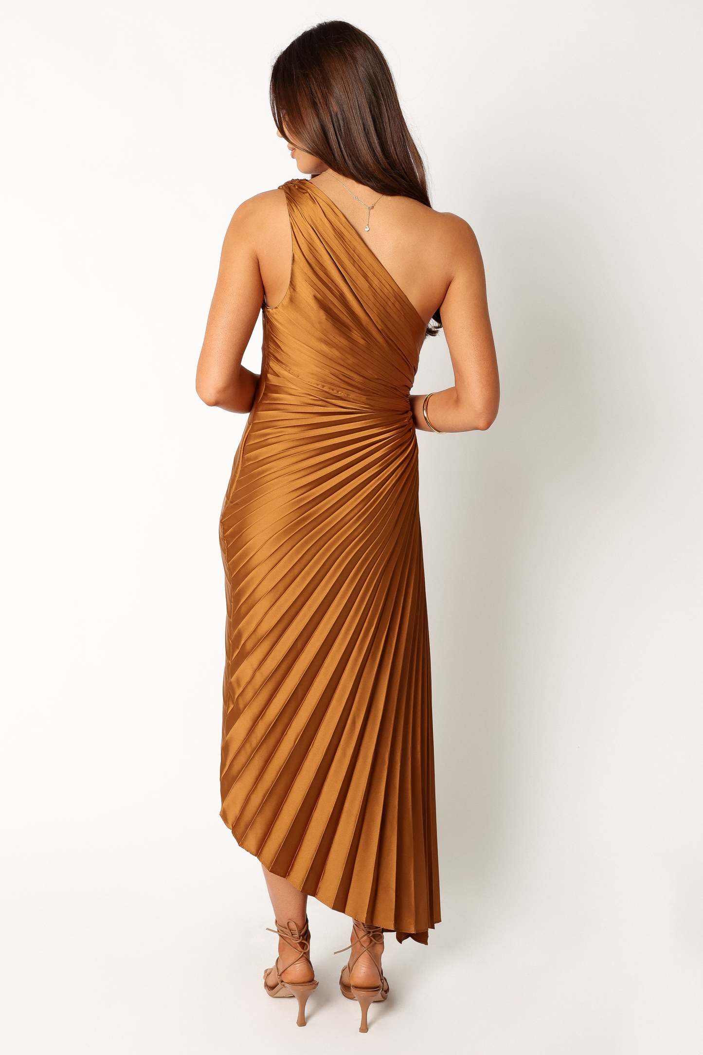 Kleo One Shoulder Maxi Dress - Golden Ochre-Sunny Prom