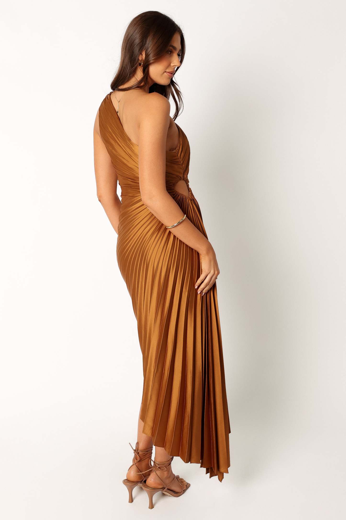 Kleo One Shoulder Maxi Dress - Golden Ochre-Sunny Prom