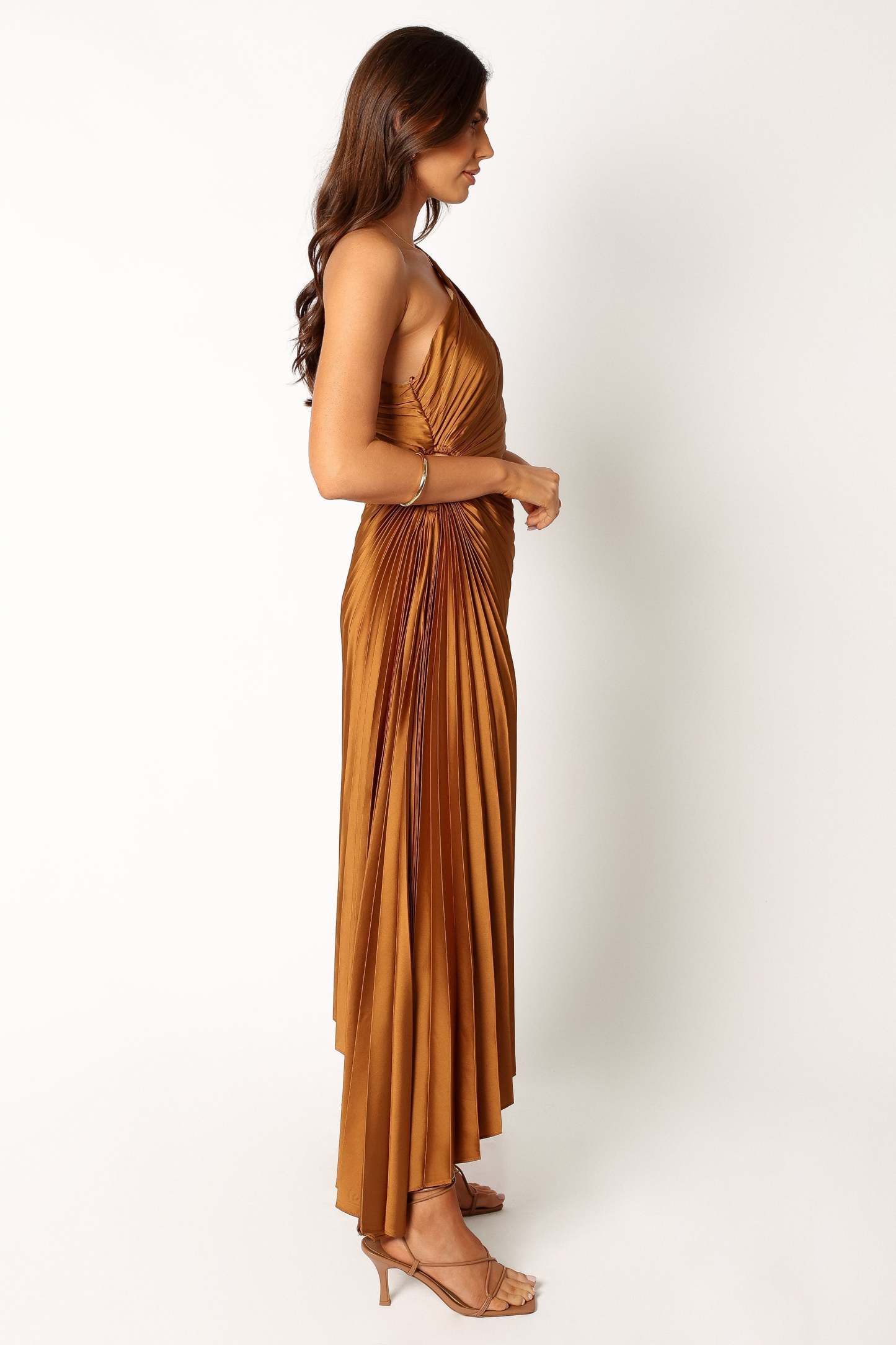 Kleo One Shoulder Maxi Dress - Golden Ochre-Sunny Prom