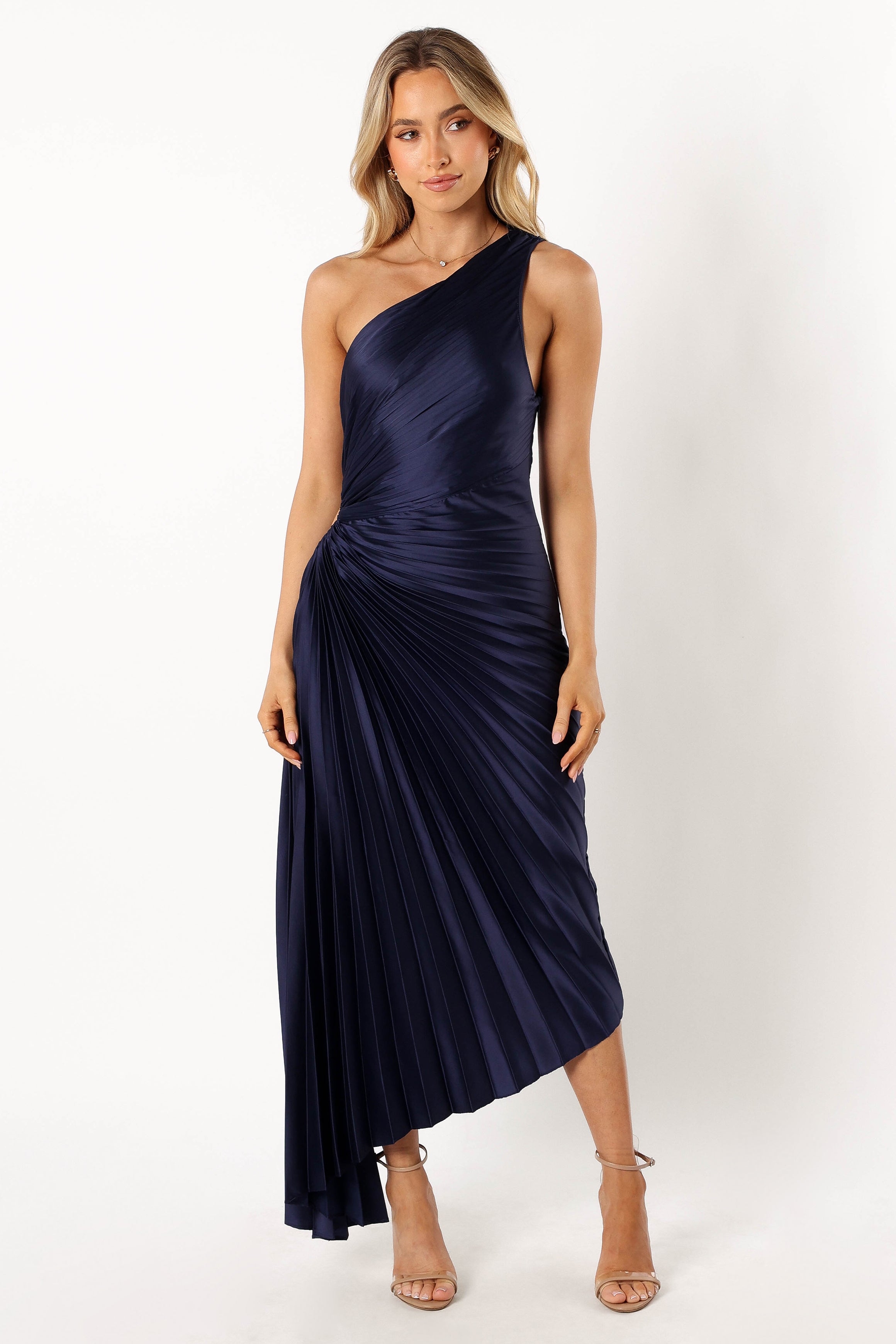 Kleo One Shoulder Maxi Dress - Navy-Sunny Prom