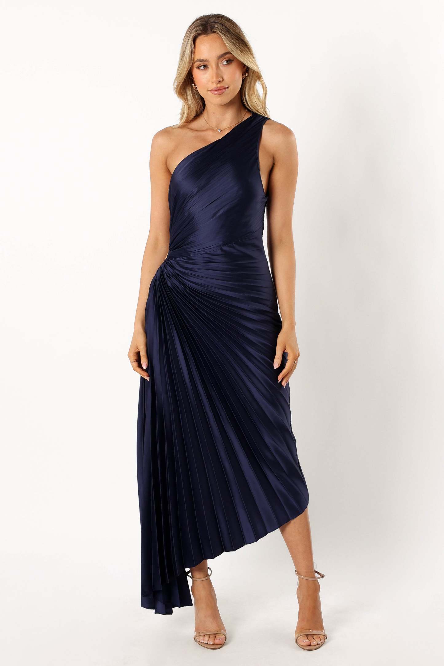 Kleo One Shoulder Maxi Dress - Navy-Sunny Prom
