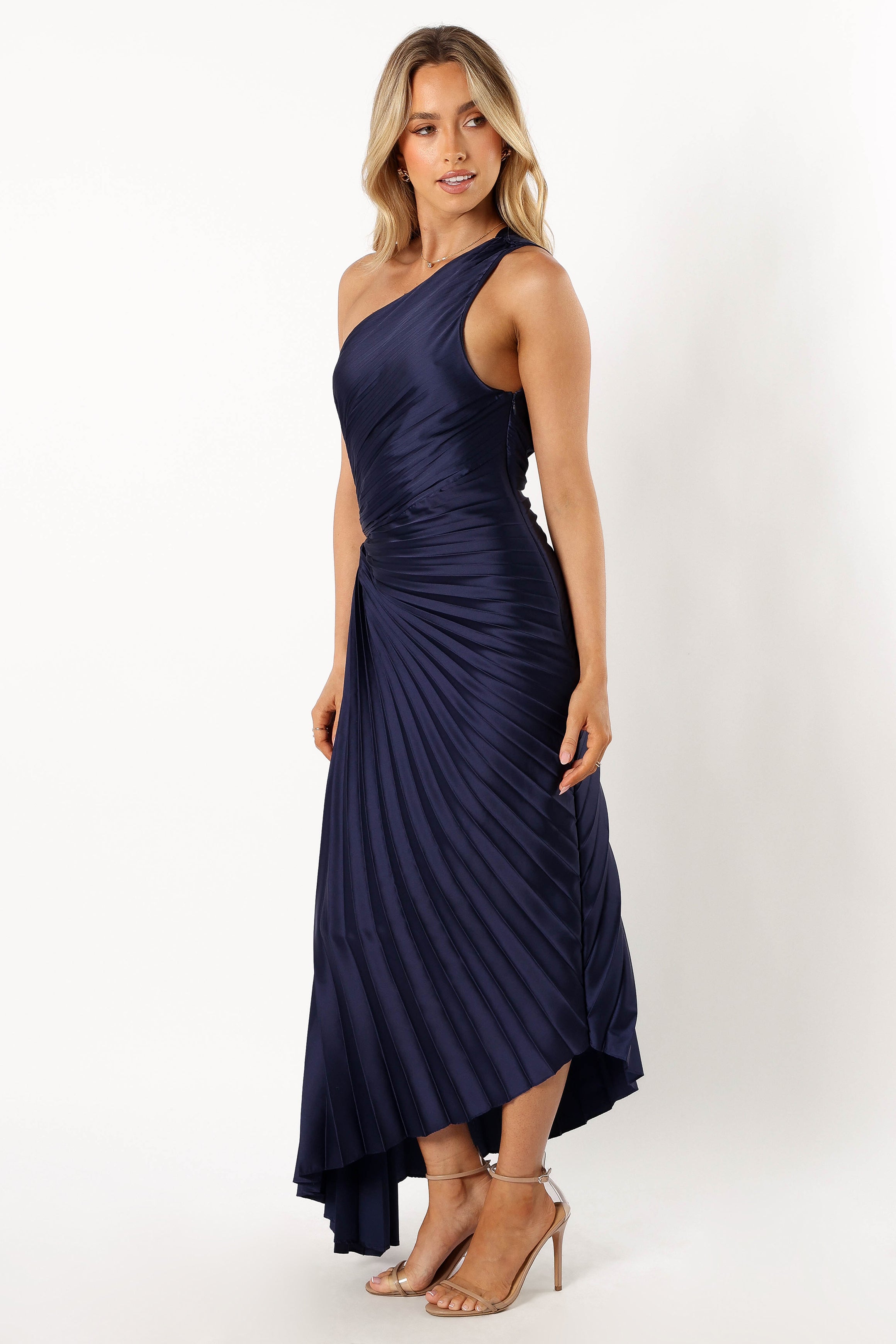 Kleo One Shoulder Maxi Dress - Navy-Sunny Prom