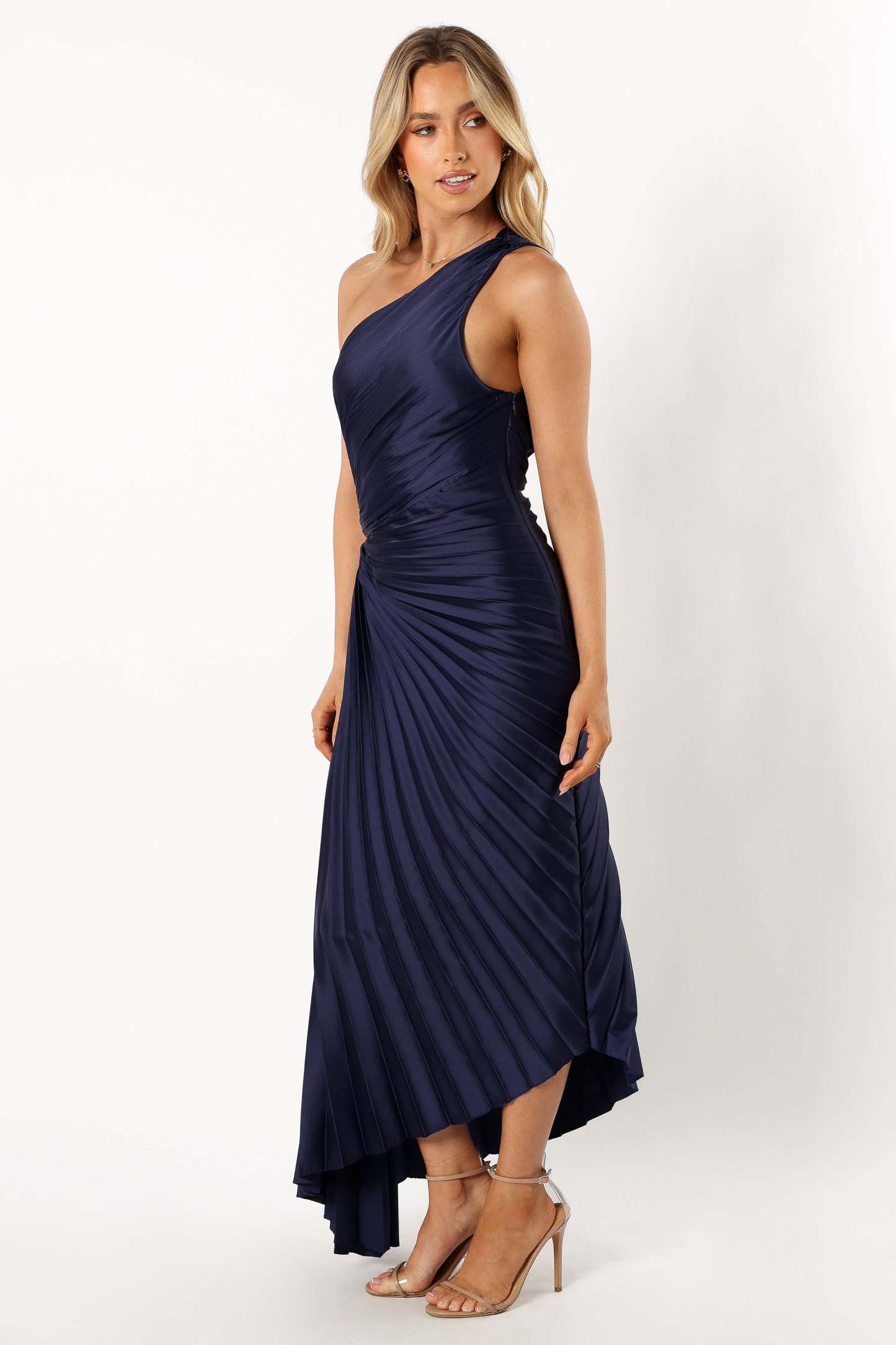 Kleo One Shoulder Maxi Dress - Navy-Sunny Prom