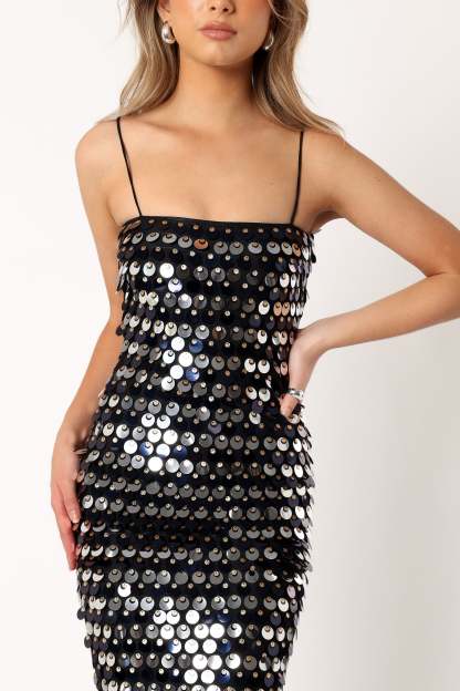 Lacanza Maxi Dress - Black-Sunny Prom