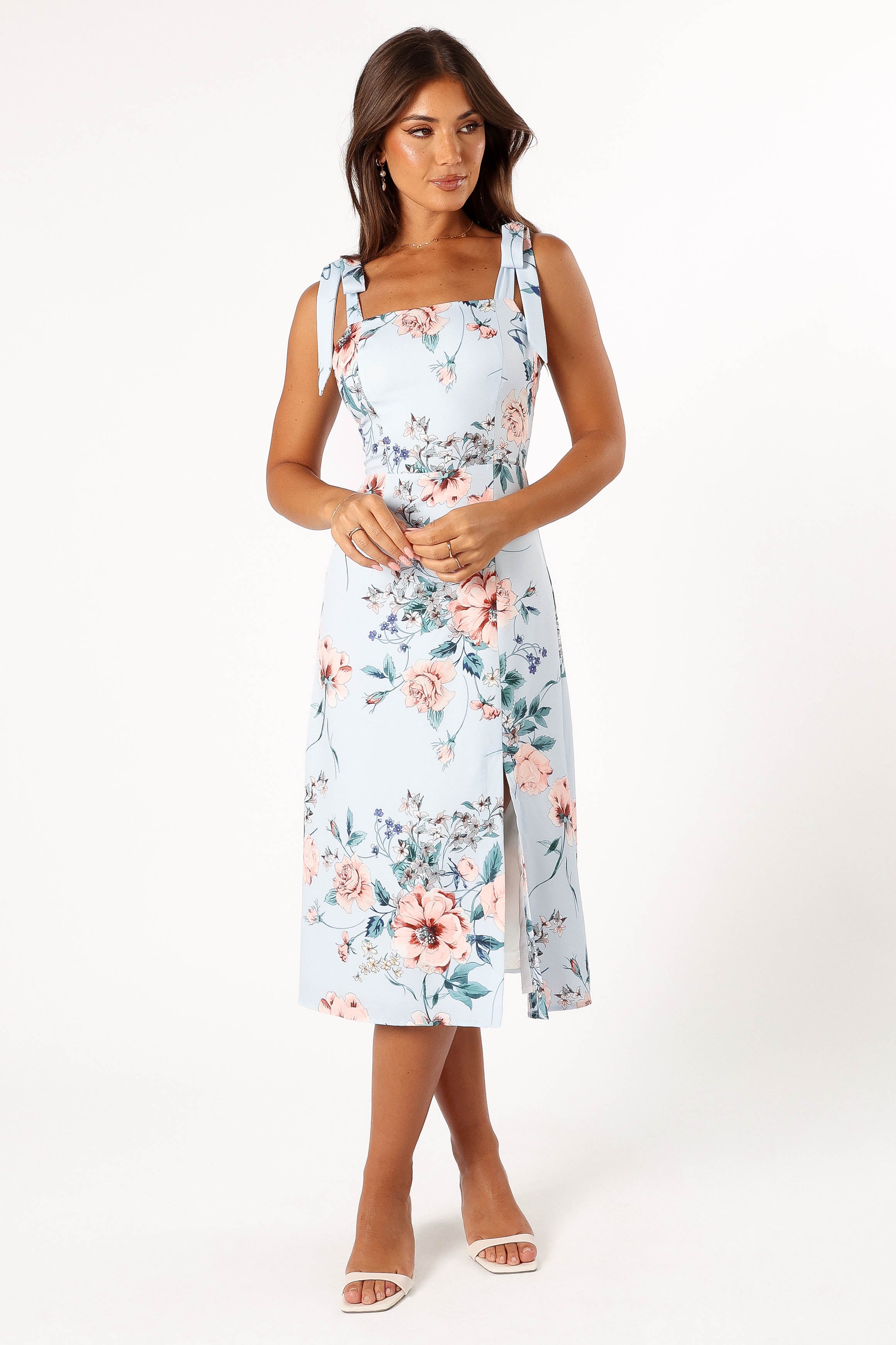 Laurel Dress - Blue Floral-Sunny Prom