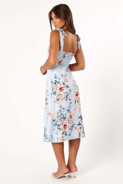 Laurel Dress - Blue Floral-Sunny Prom
