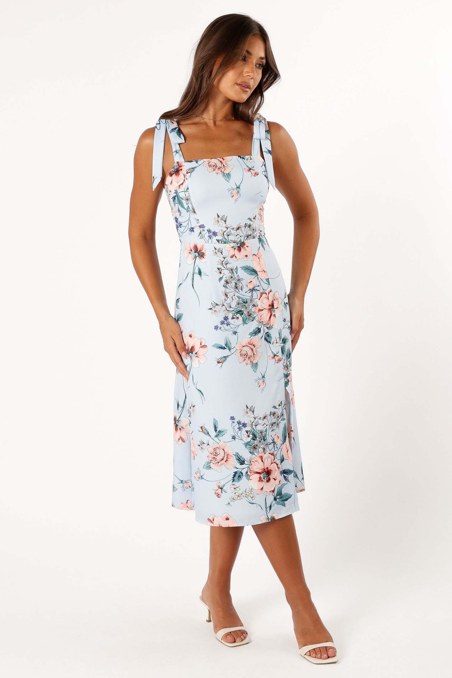 Laurel Dress - Blue Floral-Sunny Prom