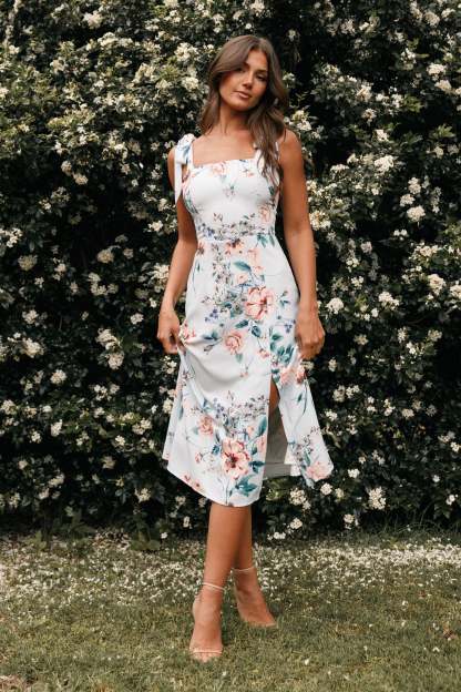 Laurel Dress - Blue Floral-Sunny Prom