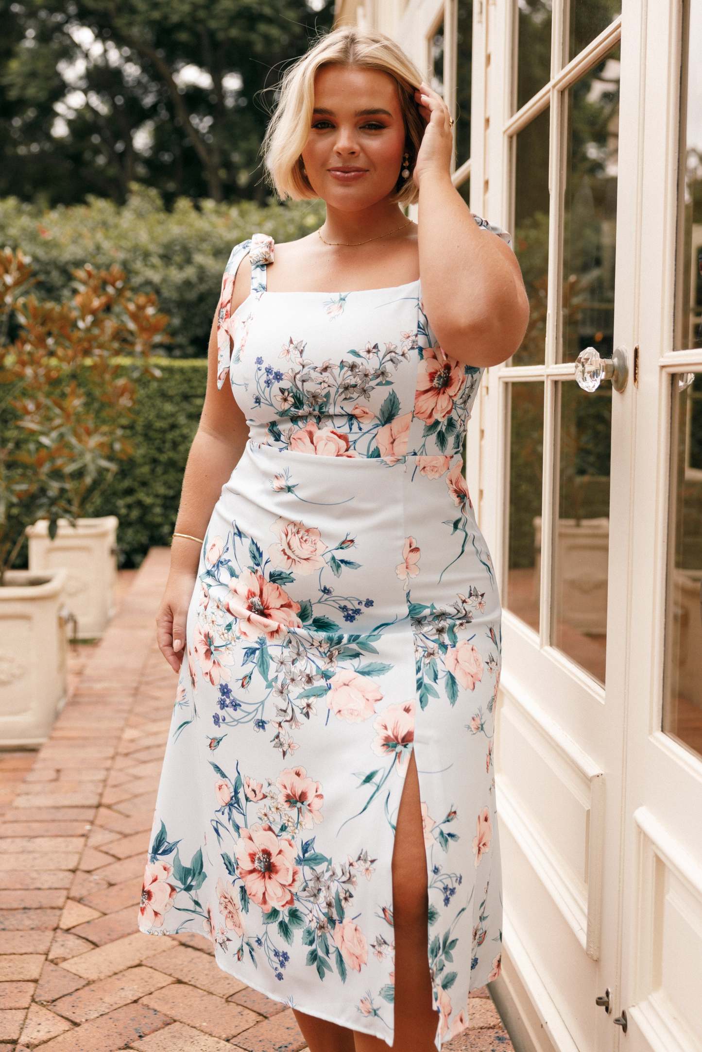 Laurel Dress - Blue Floral-Sunny Prom