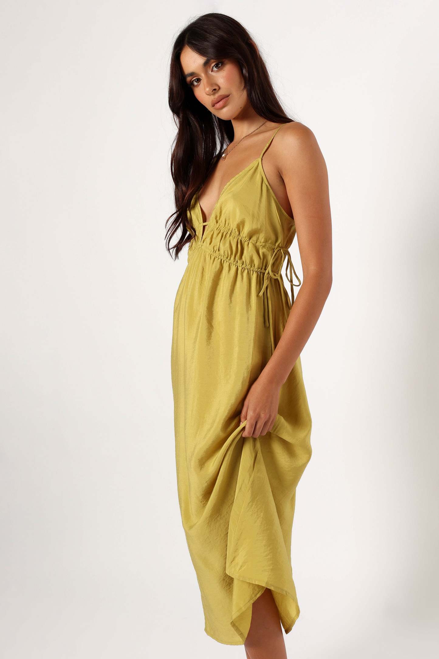 Layton Midi Dress - Olive-Sunny Prom