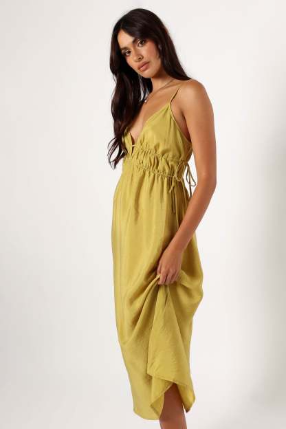 Layton Midi Dress - Olive-Sunny Prom