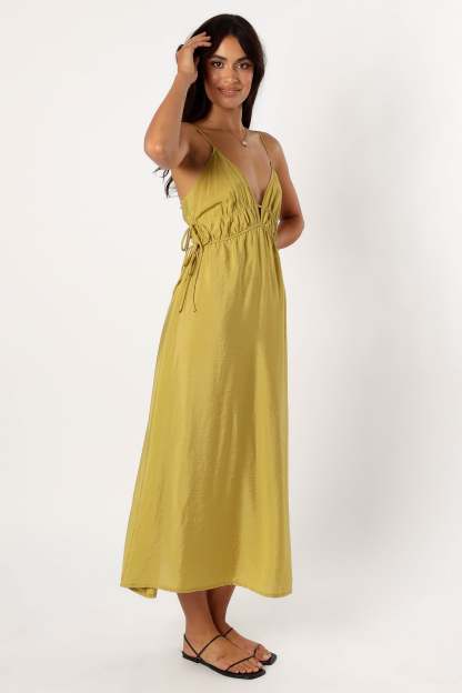 Layton Midi Dress - Olive-Sunny Prom