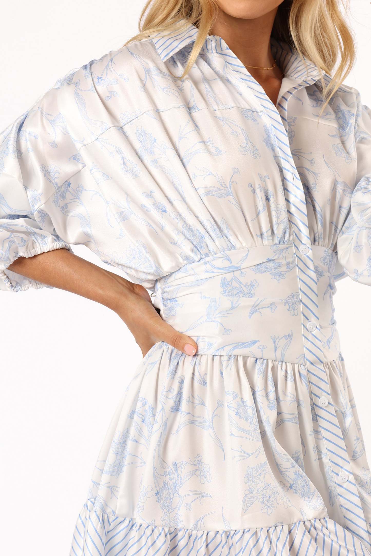 Leigha Mini Dress - Blue-Sunny Prom