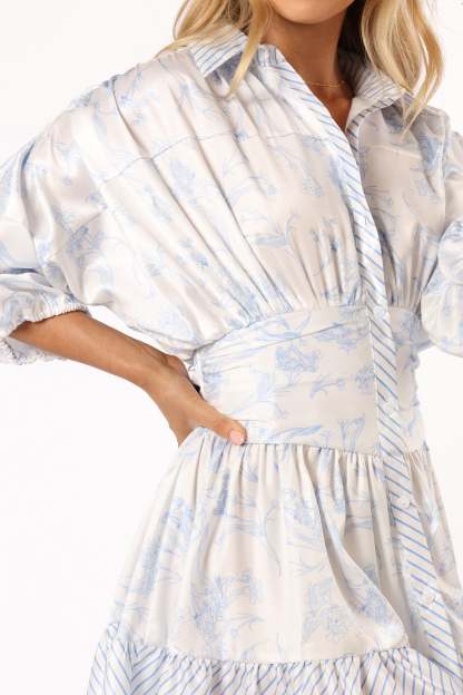 Leigha Mini Dress - Blue-Sunny Prom
