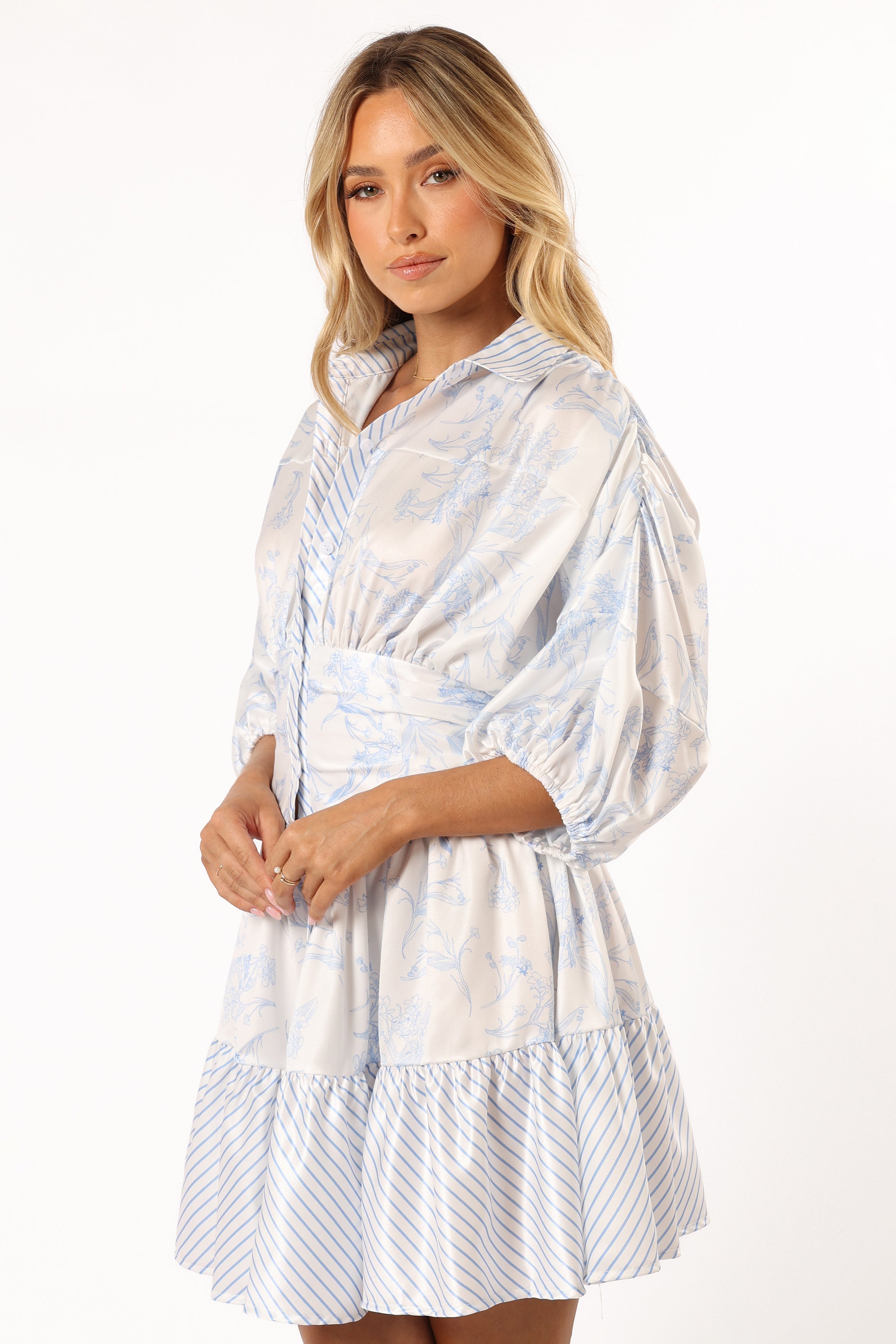 Leigha Mini Dress - Blue-Sunny Prom