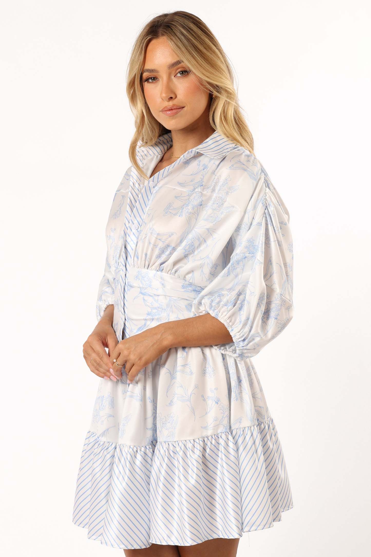 Leigha Mini Dress - Blue-Sunny Prom