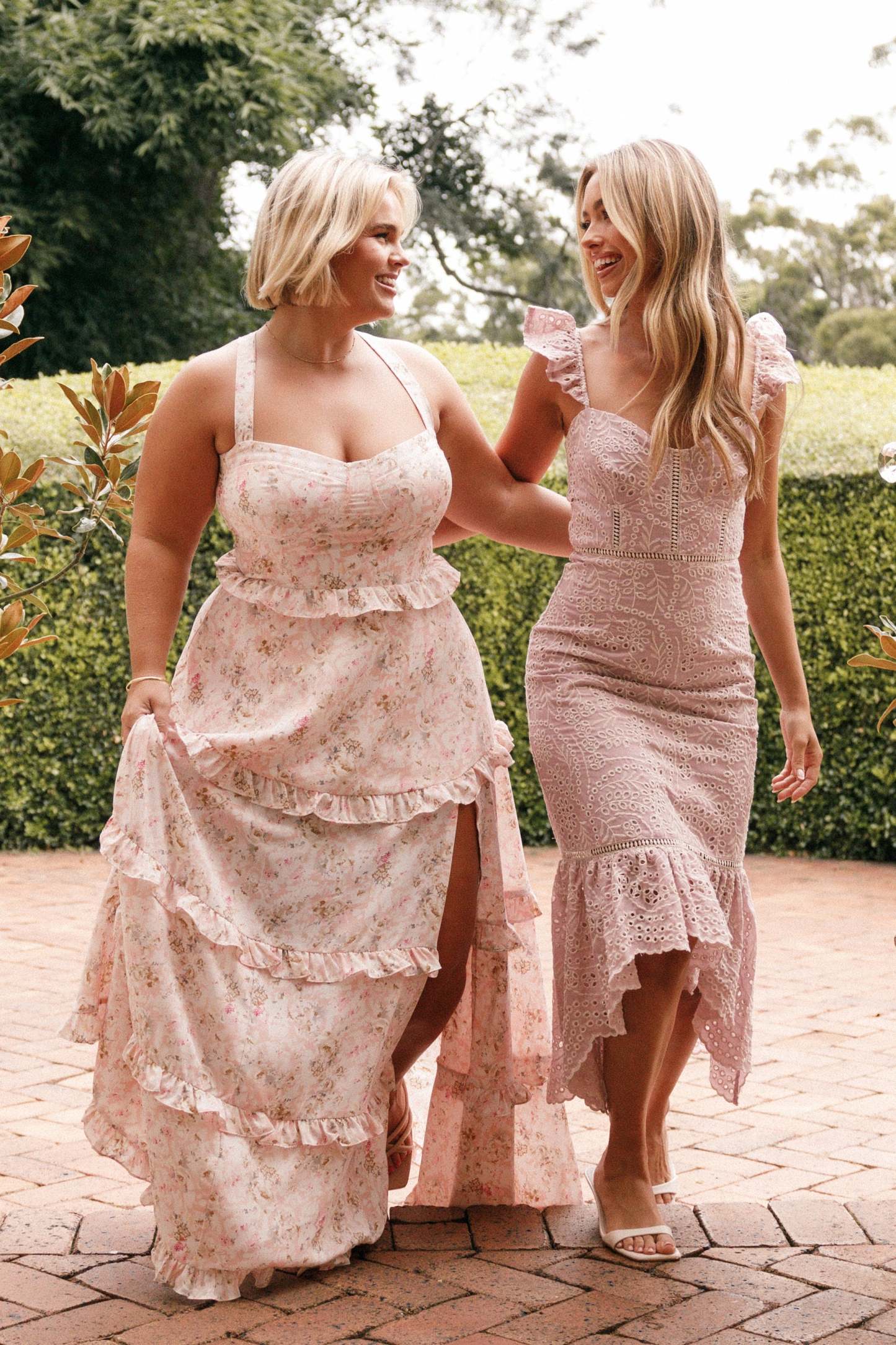 Lillee Tiered Maxi Dress - Pink Floral-Sunny Prom