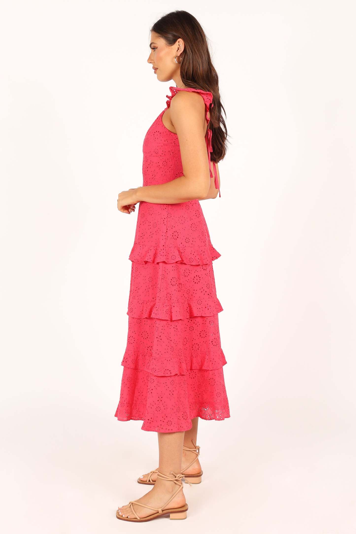 Lillian Midi Dress - Pink-Sunny Prom