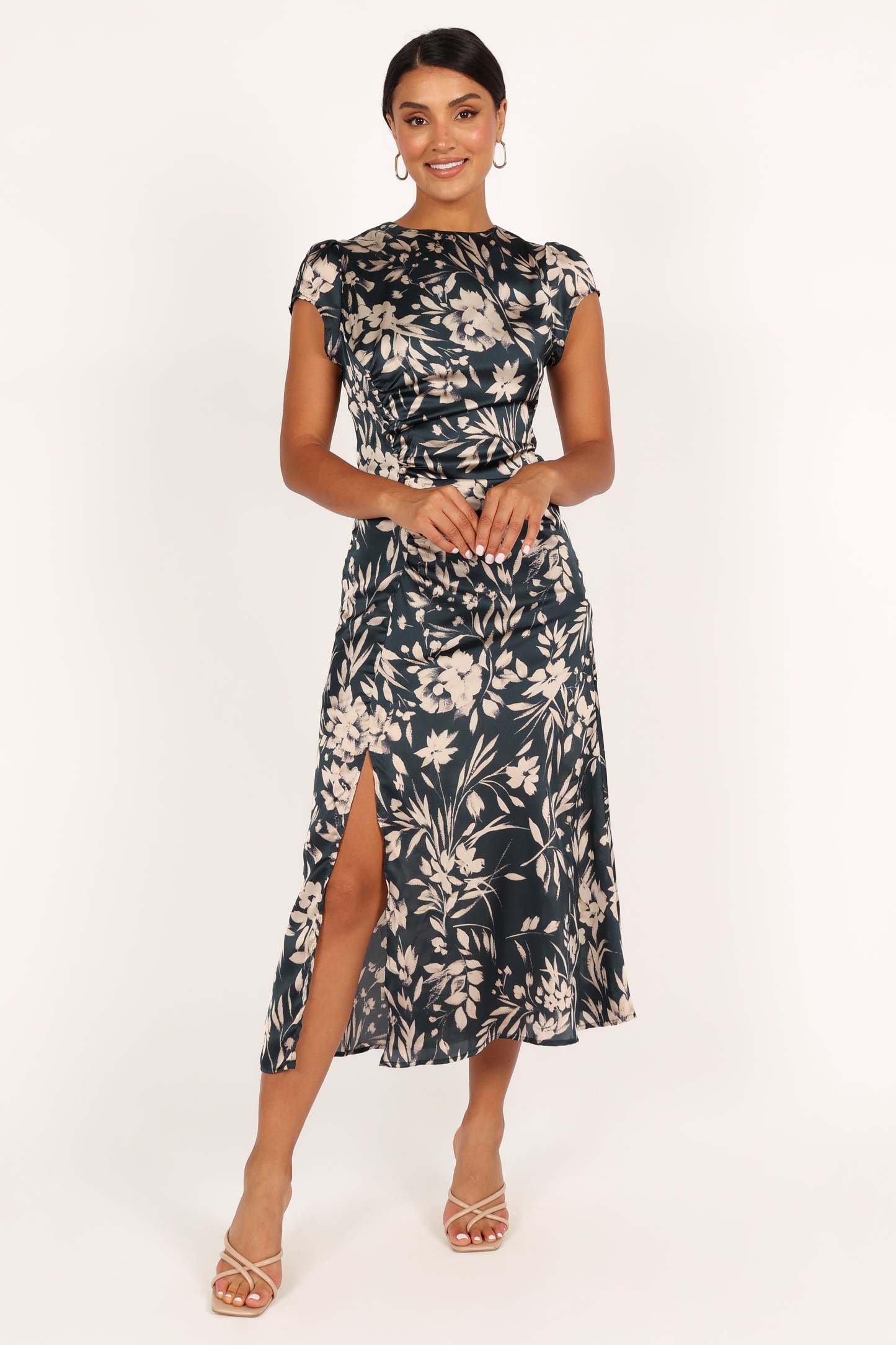 Lisbeth Midi Dress - Green Floral-Sunny Prom