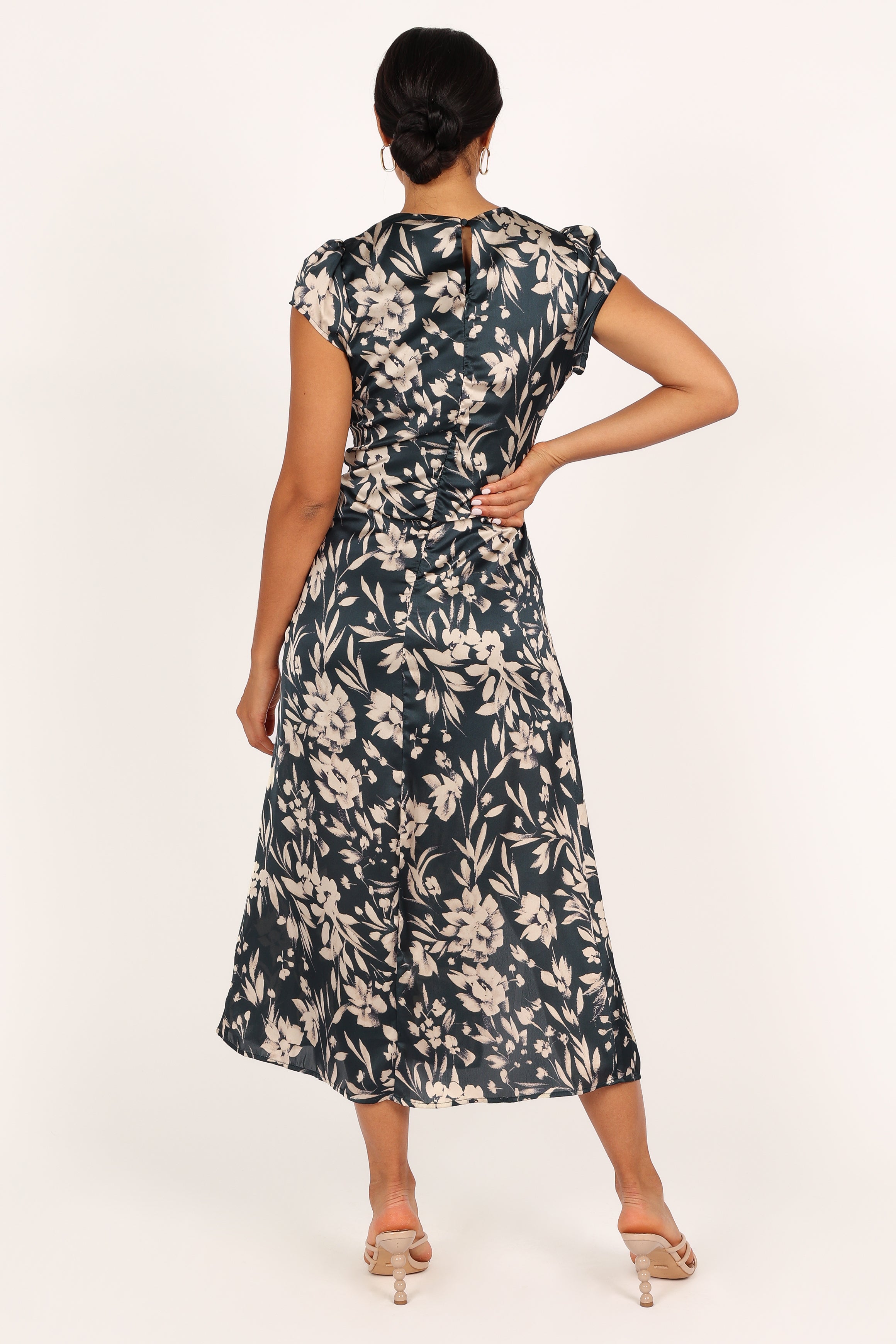 Lisbeth Midi Dress - Green Floral-Sunny Prom