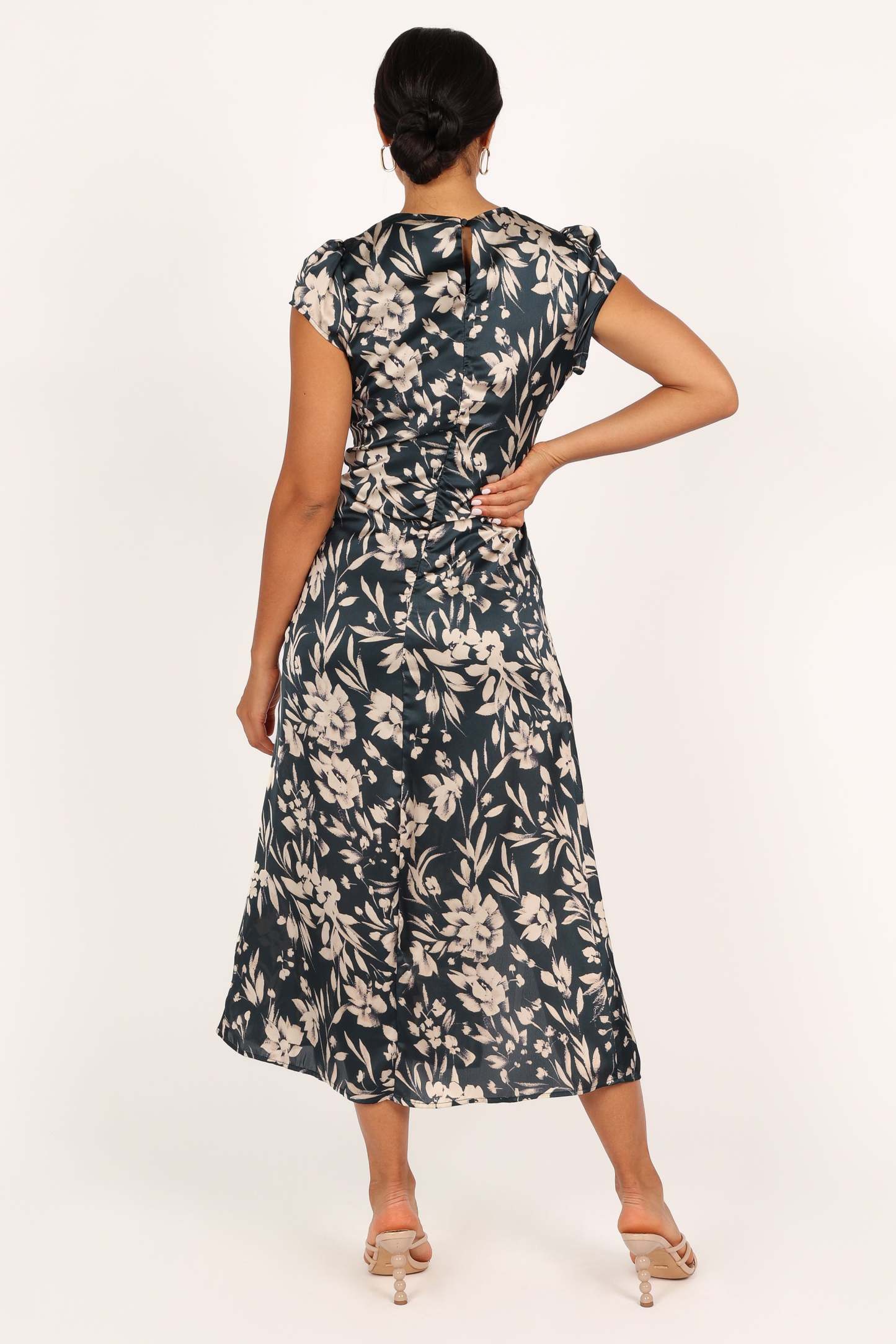 Lisbeth Midi Dress - Green Floral-Sunny Prom