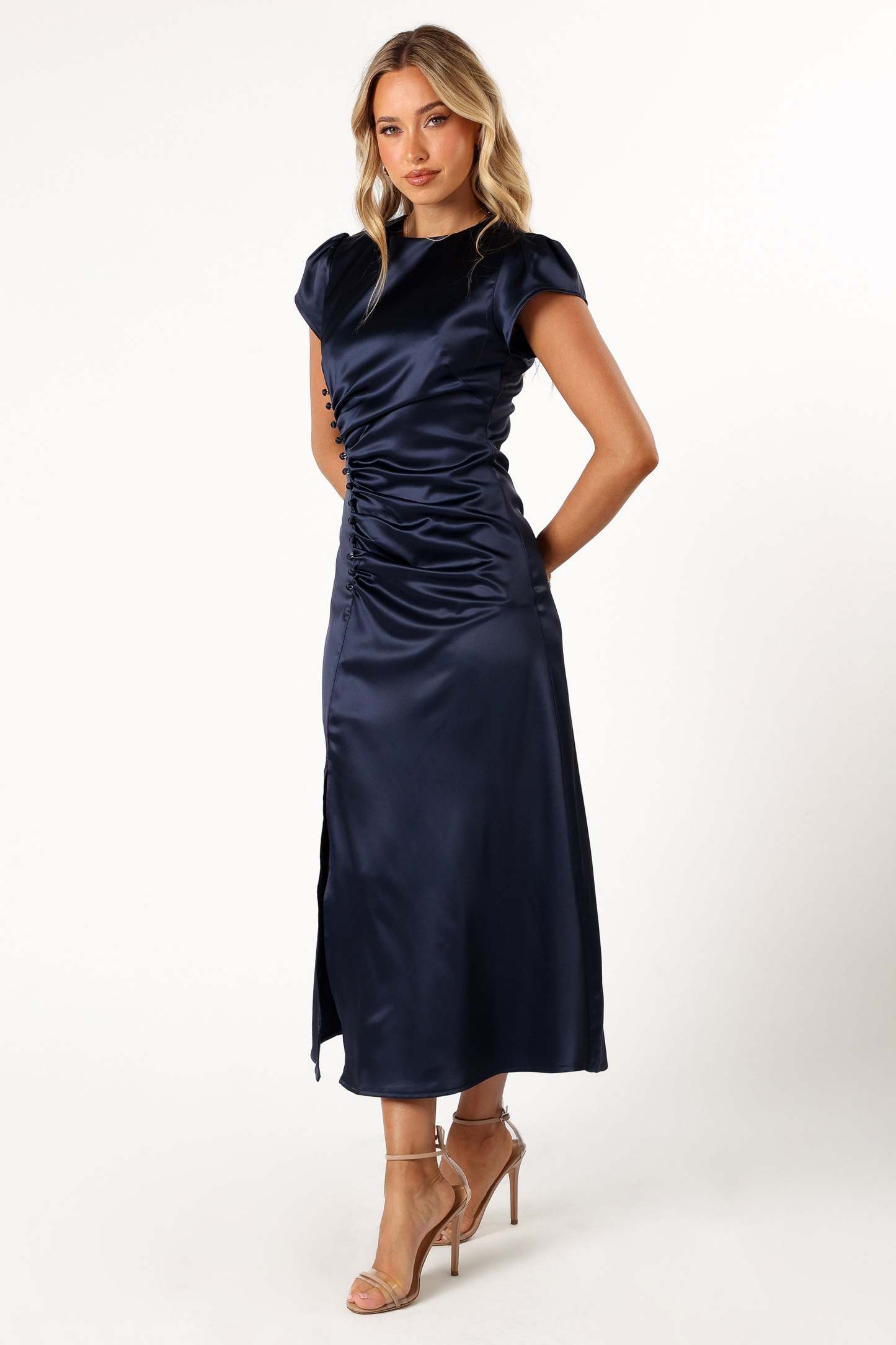 Lisbeth Midi Dress - Navy-Sunny Prom