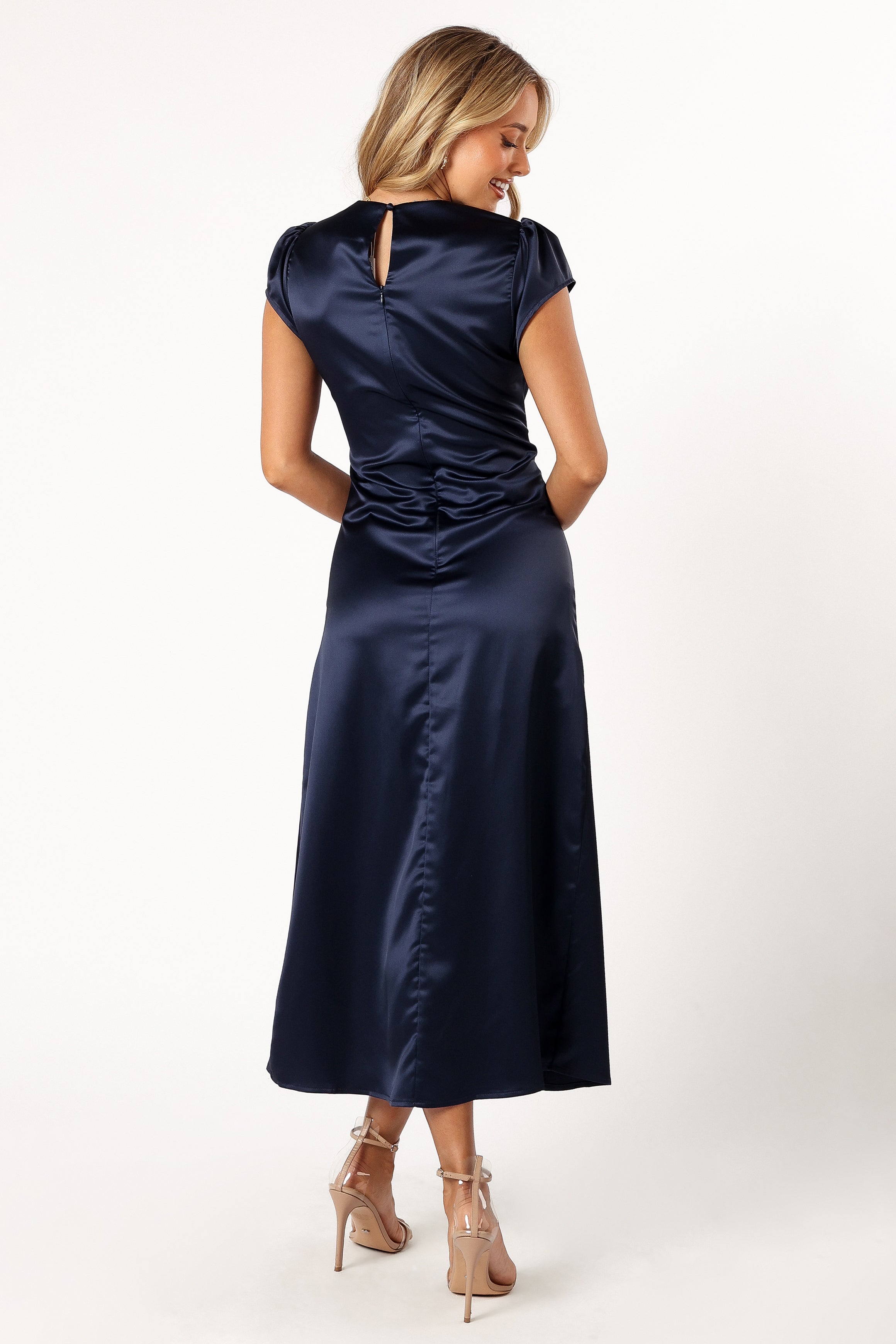 Lisbeth Midi Dress - Navy-Sunny Prom