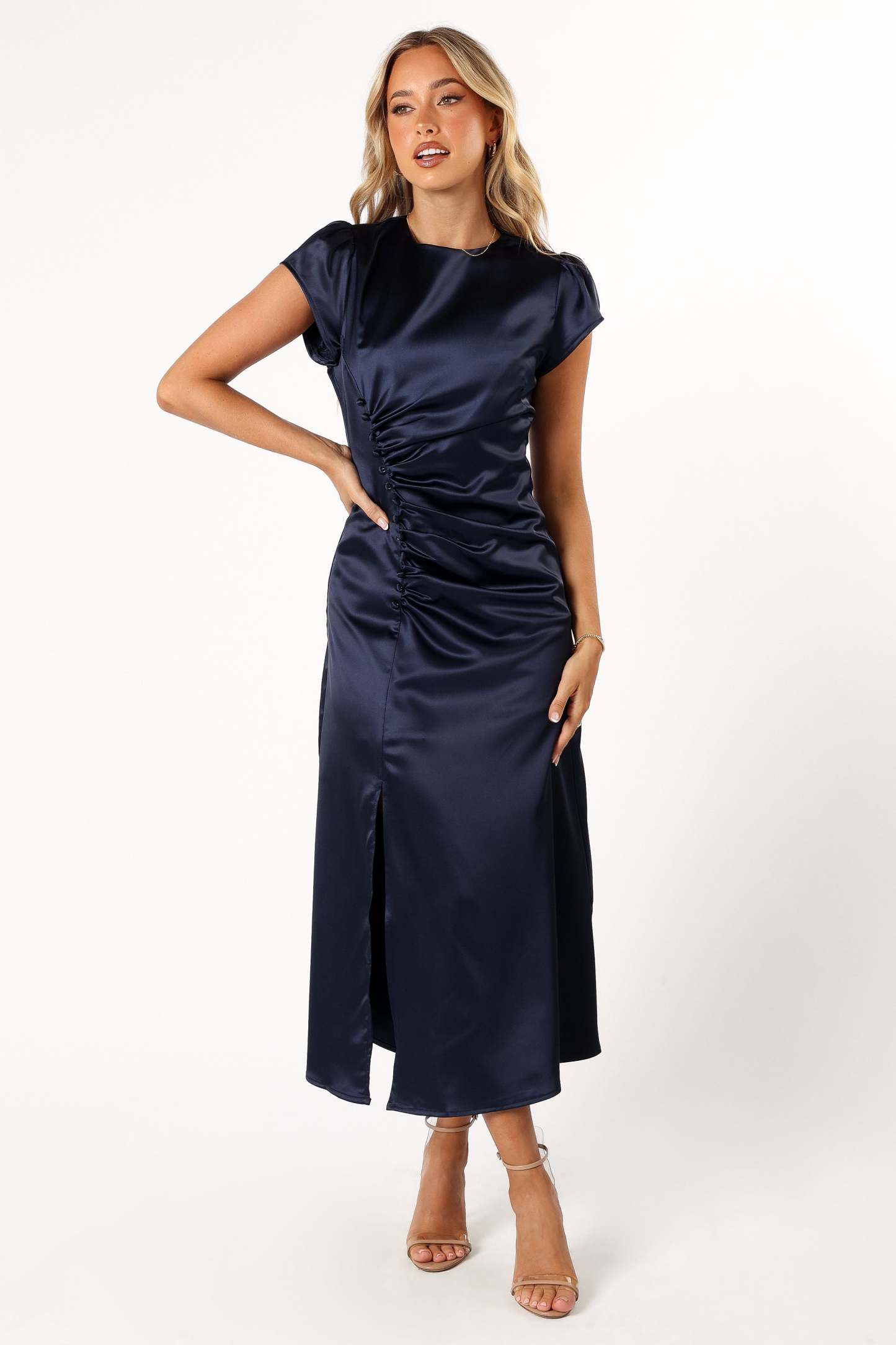 Lisbeth Midi Dress - Navy-Sunny Prom
