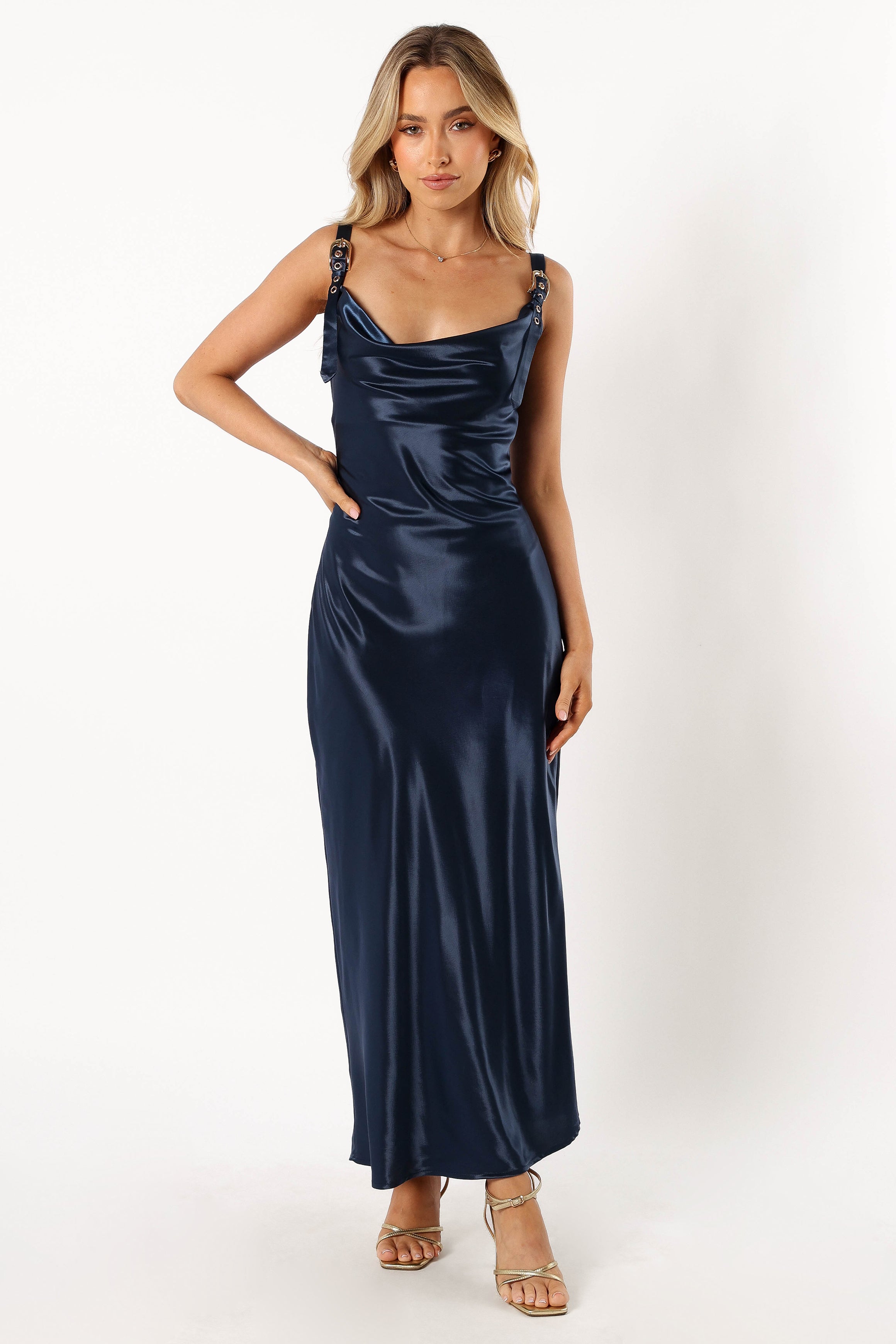 Loxana Midi Dress - Midnight-Sunny Prom