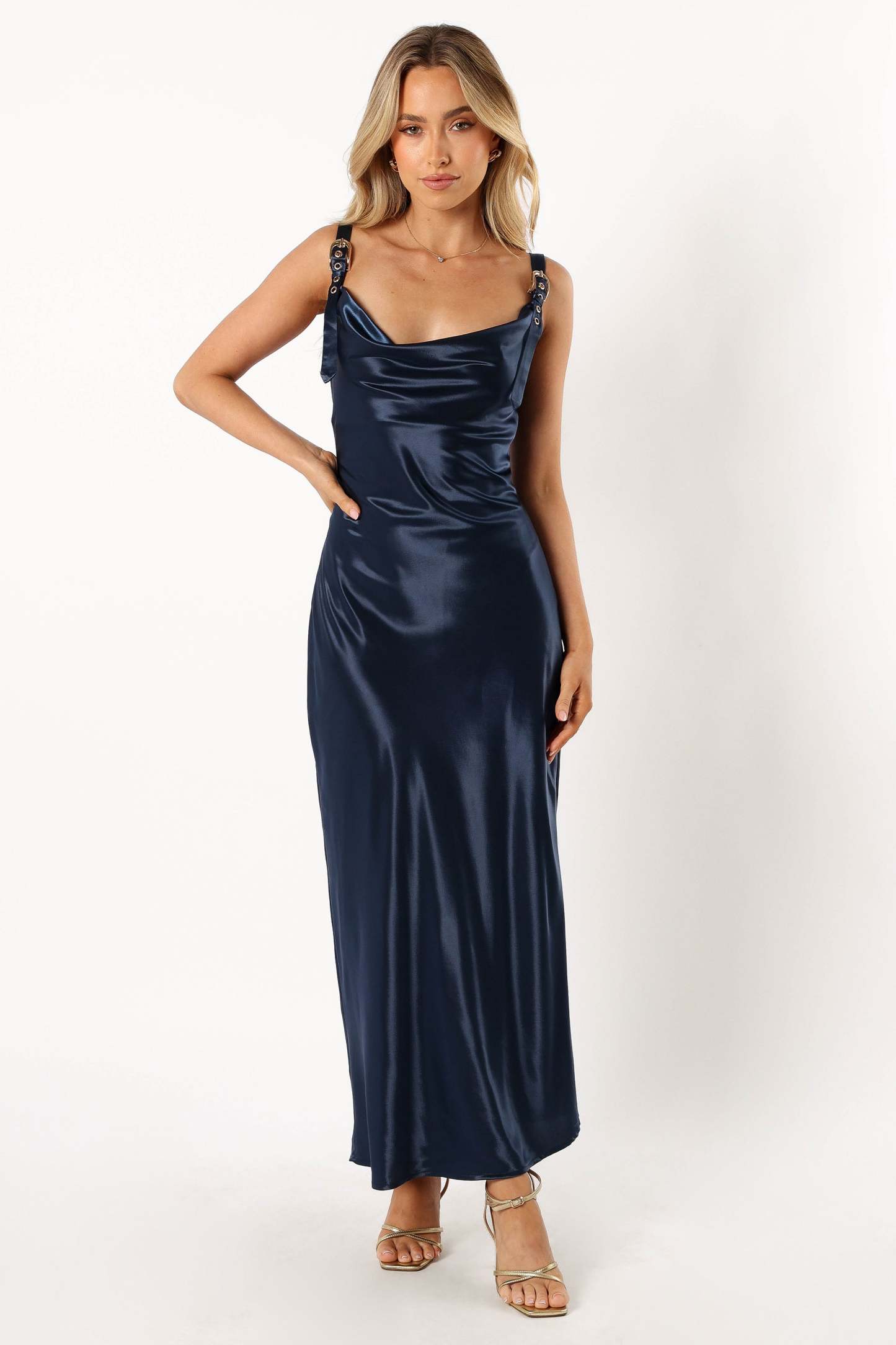 Loxana Midi Dress - Midnight-Sunny Prom