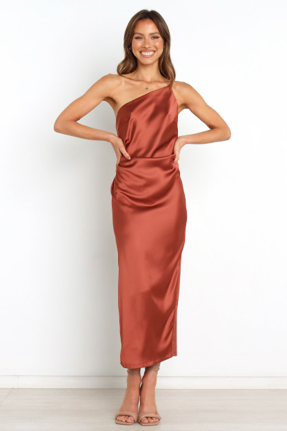 Luella Dress - Rust-Sunny Prom