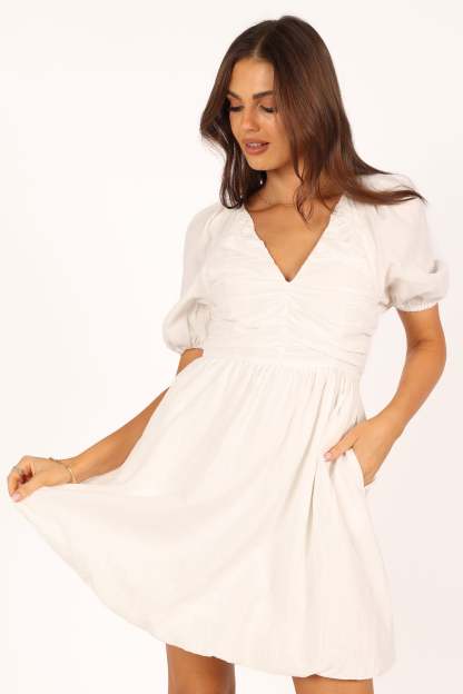 Lulee Mini Dress - White-Sunny Prom