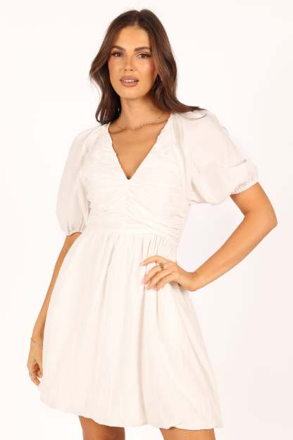 Lulee Mini Dress - White-Sunny Prom