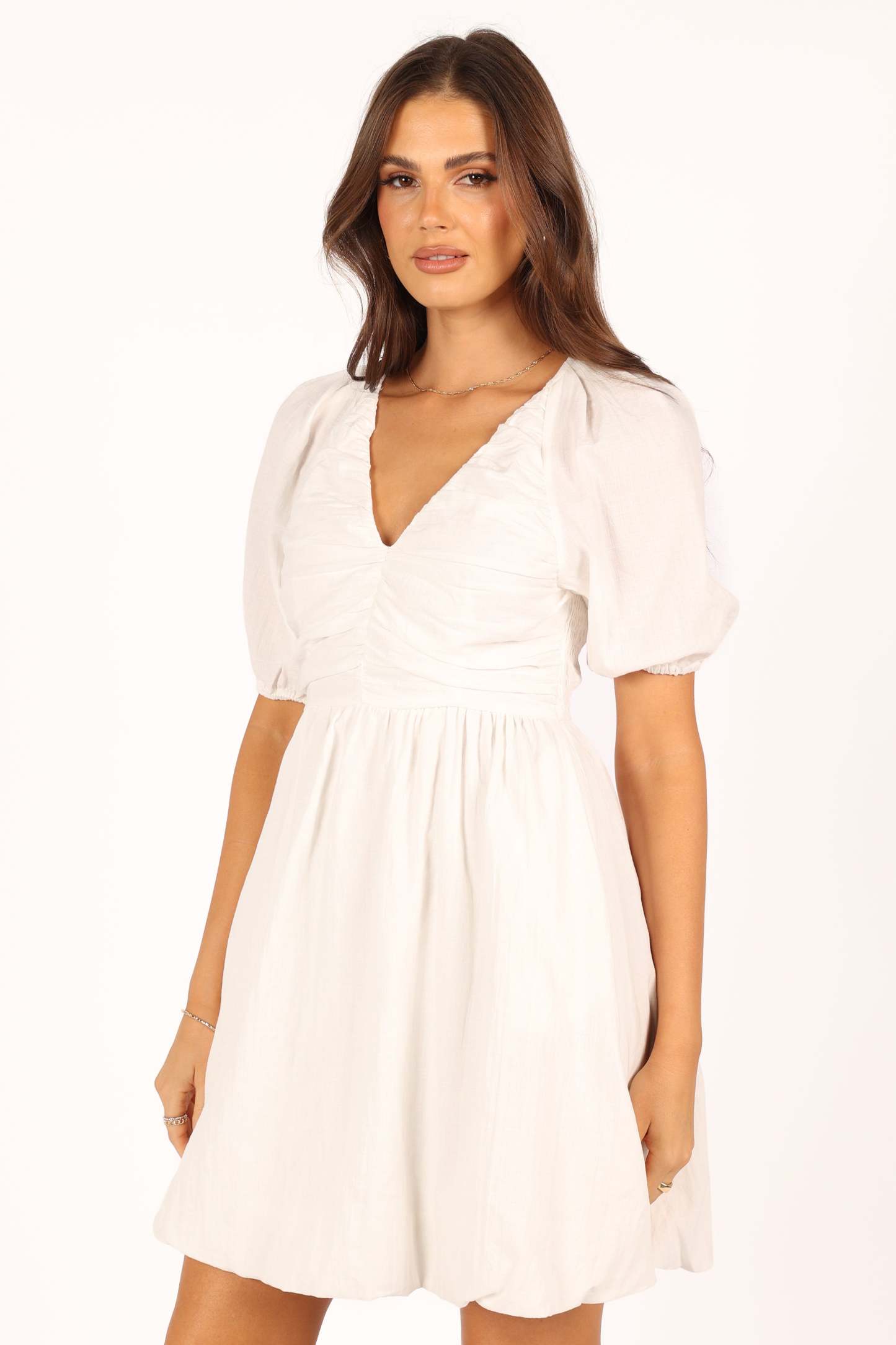 Lulee Mini Dress - White-Sunny Prom