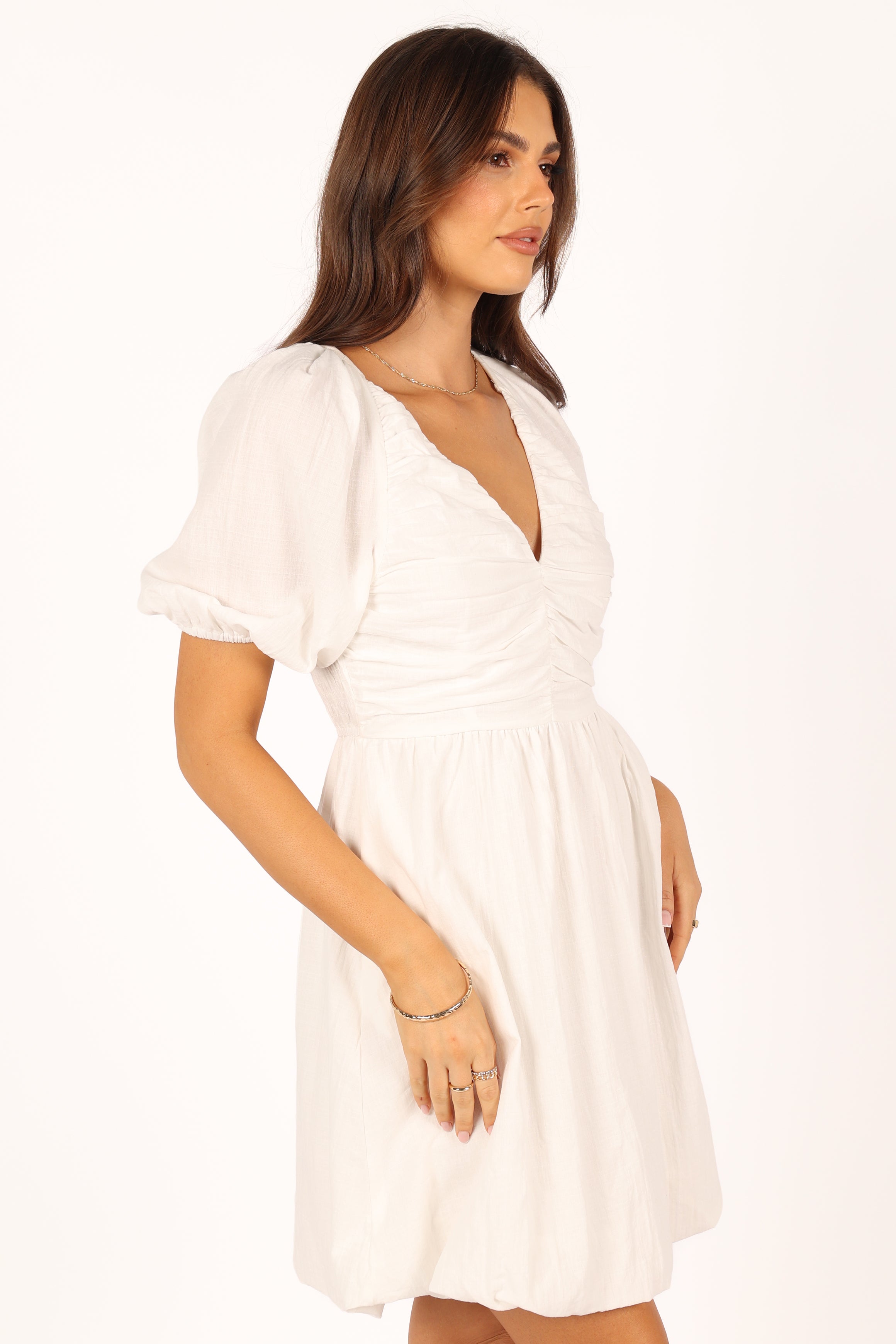 Lulee Mini Dress - White-Sunny Prom