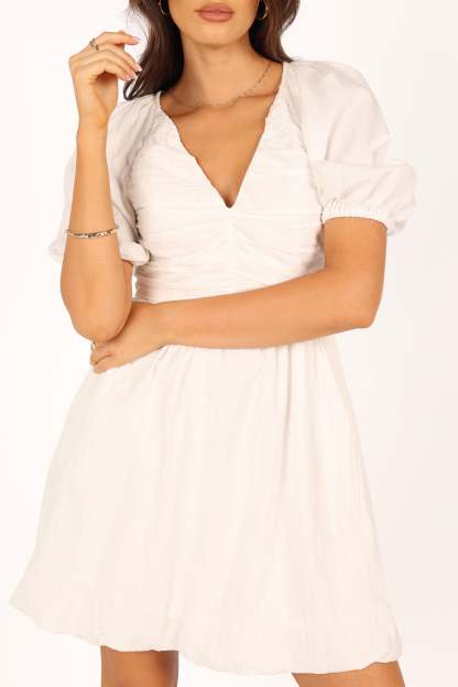 Lulee Mini Dress - White-Sunny Prom