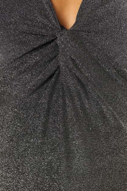 Luminate Long Sleeve Midi Dress - Silver-Sunny Prom