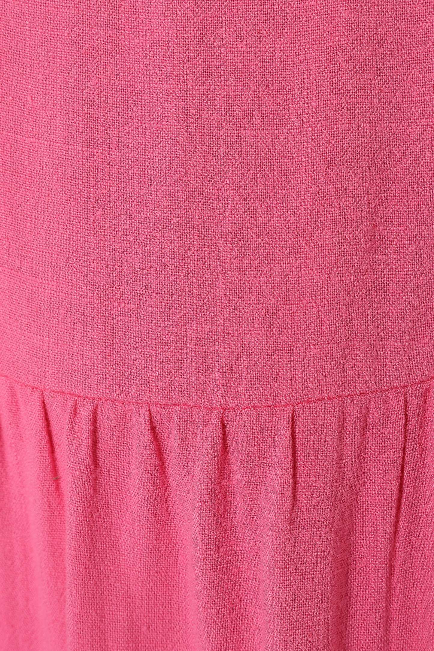 Marcy Midi Dress - Pink-Sunny Prom