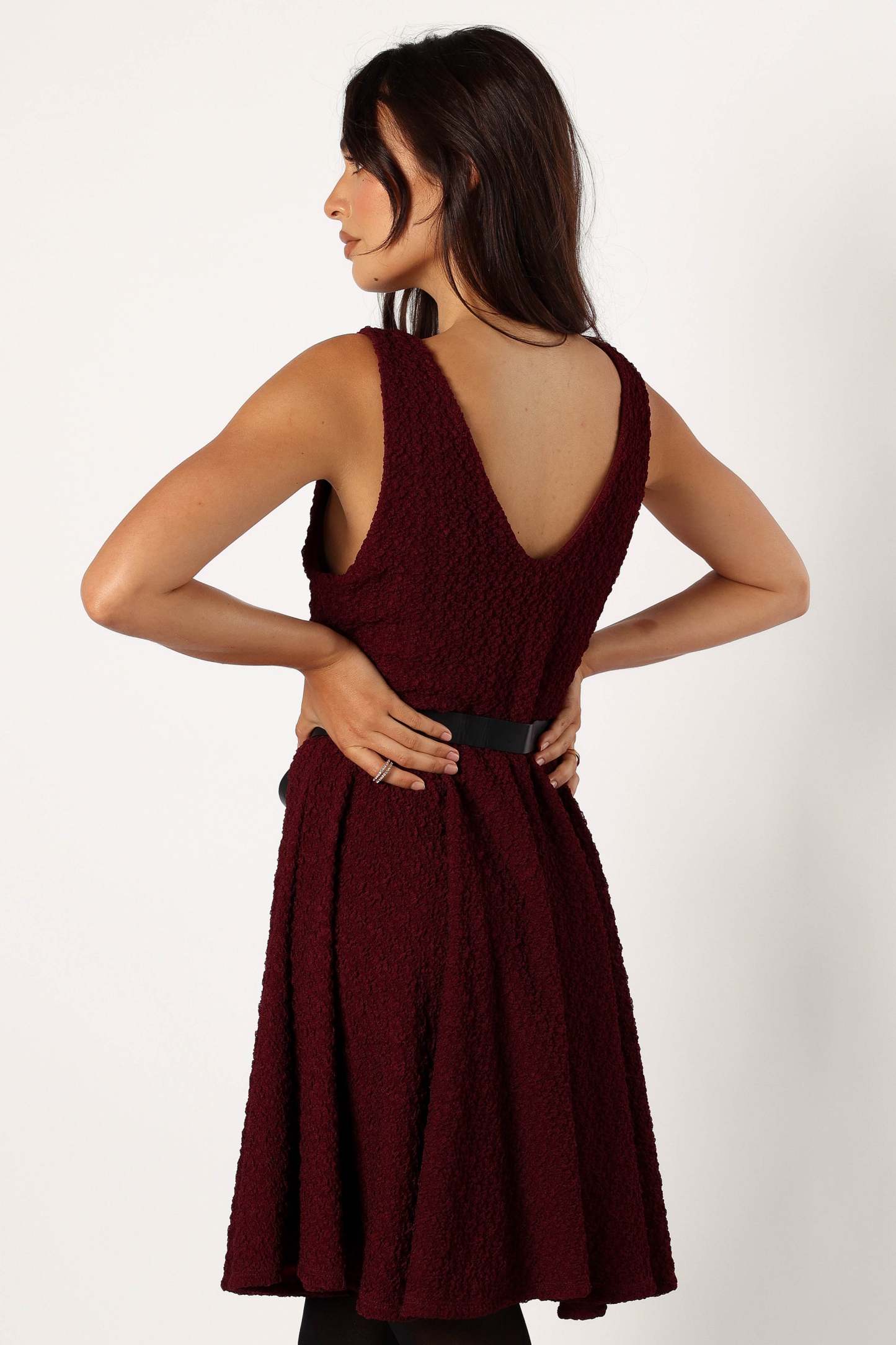 Margaret Mini Dress - Burgundy-Sunny Prom
